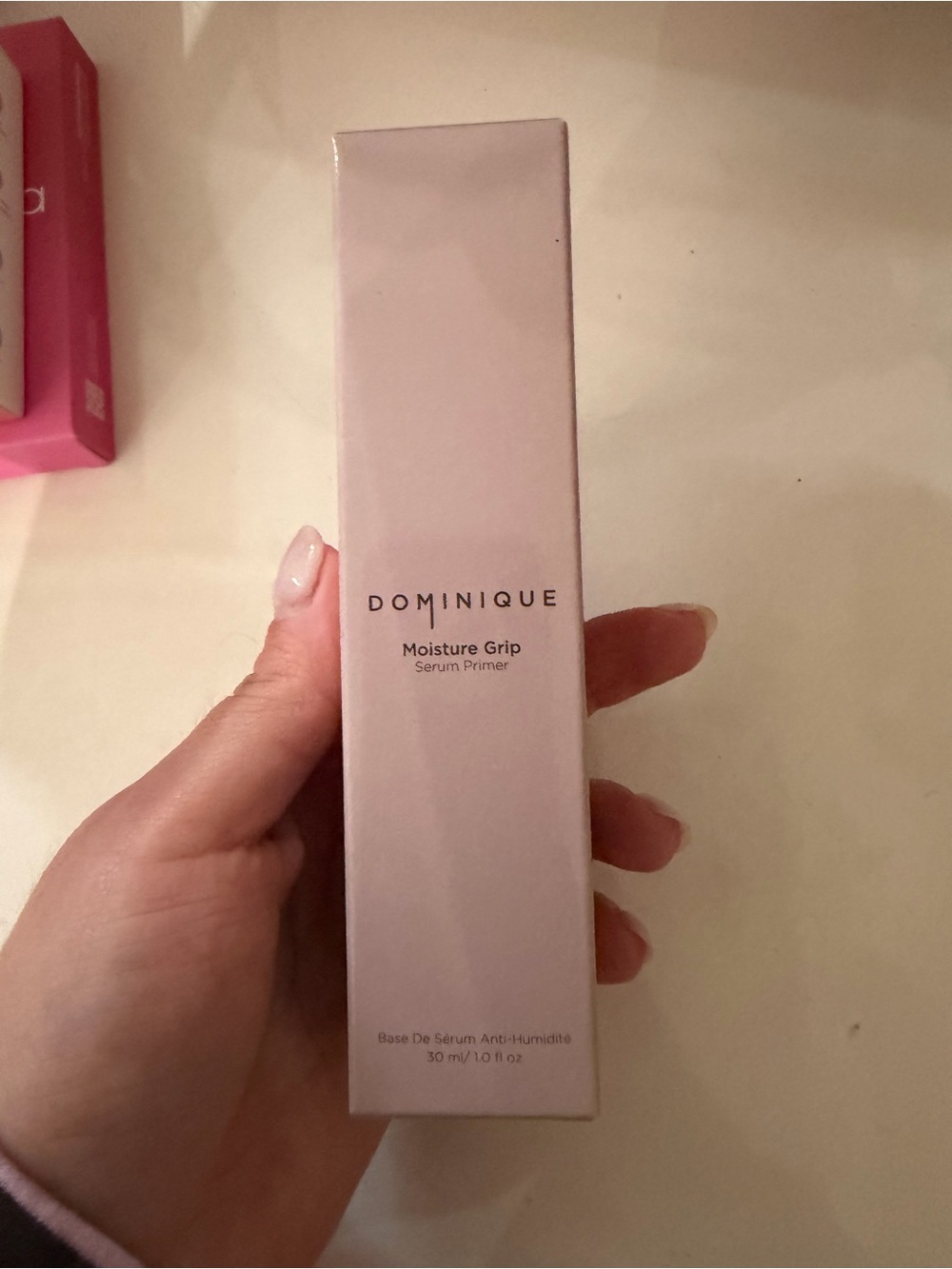 Dominique Moisture Grip Serum Primer - Pale Pink Packaging